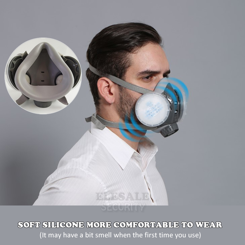 새로운 방진 마스크 ​​전면 호흡기 듀얼 4 레이어 필 - Dust Mask Construction 리뷰 및 가격