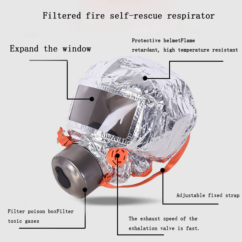 안전 화재 자가 구조 호흡기 훈련용 방독면 탈출 후드  - Kn95 Respirator Mask 리뷰 및 가격