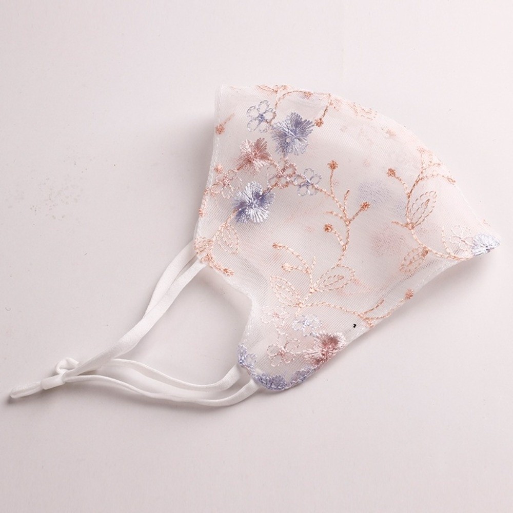 클래식 자수 꽃 베일 마스크 방진 통기성 레이스 마스크 - Cloth Face Mask Washable 리뷰 및 가격